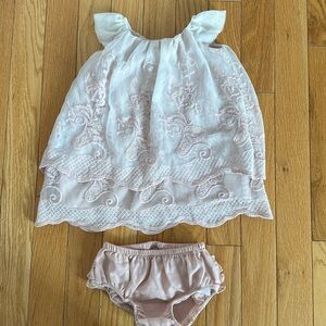 Baby Girl Ruffle Dress with matching ruffle diaper cover!!!